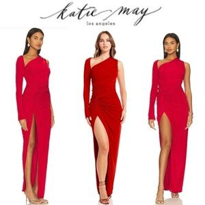 KATIE MAY Arya Gown in Scarlett Red sz XXS 270$